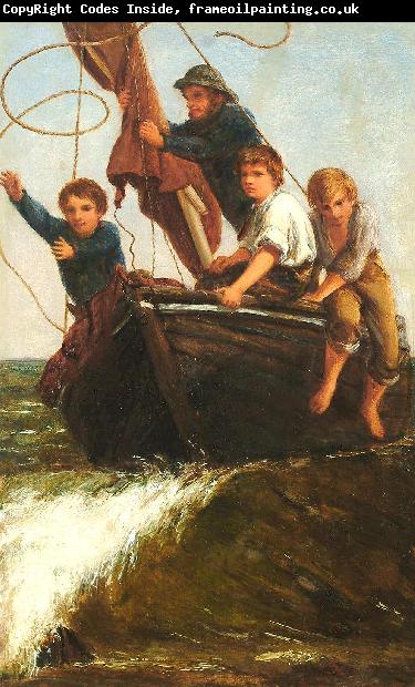 James Charles Bringing the boat ashore